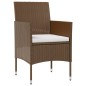 vidaXL 16-tlg. Garten-Lounge-Set mit Auflagen Poly Rattan Braun vidaXL 16-tlg. Garten-Lounge-Set mit Auflagen Poly Rattan Braun