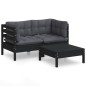 vidaXL 3-tlg. Garten-Lounge-Set mit Anthrazit Kissen Kiefernholz vidaXL 3-tlg. Garten-Lounge-Set mit Anthrazit Kissen Kiefernholz