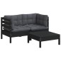 vidaXL 3-tlg. Garten-Lounge-Set mit Anthrazit Kissen Kiefernholz vidaXL 3-tlg. Garten-Lounge-Set mit Anthrazit Kissen Kiefernholz