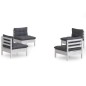 vidaXL 4-tlg. Garten-Lounge-Set mit Anthrazit Kissen Kiefernholz vidaXL 4-tlg. Garten-Lounge-Set mit Anthrazit Kissen Kiefernholz