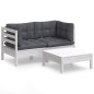 vidaXL 3-tlg. Garten-Lounge-Set mit Anthrazit Kissen Kiefernholz vidaXL 3-tlg. Garten-Lounge-Set mit Anthrazit Kissen Kiefernholz