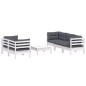 vidaXL 6-tlg. Garten-Lounge-Set mit Anthrazit Kissen Kiefernholz vidaXL 6-tlg. Garten-Lounge-Set mit Anthrazit Kissen Kiefernholz