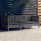 vidaXL 3-Sitzer-Gartensofa mit Anthrazit Kissen Massivholz Kiefer vidaXL 3-Sitzer-Gartensofa mit Anthrazit Kissen Massivholz Kiefer