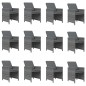 vidaXL 13-tlg. Garten-Essgruppe mit Kissen Poly Rattan Grau vidaXL 13-tlg. Garten-Essgruppe mit Kissen Poly Rattan Grau