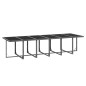 vidaXL 13-tlg. Garten-Essgruppe mit Kissen Poly Rattan Grau vidaXL 13-tlg. Garten-Essgruppe mit Kissen Poly Rattan Grau