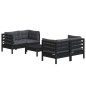 vidaXL 5-tlg. Garten-Lounge-Set mit Anthrazit Kissen Kiefernholz vidaXL 5-tlg. Garten-Lounge-Set mit Anthrazit Kissen Kiefernholz