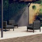 vidaXL 4-tlg. Garten-Lounge-Set mit Anthrazit Kissen Kiefernholz vidaXL 4-tlg. Garten-Lounge-Set mit Anthrazit Kissen Kiefernholz