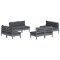 vidaXL 8-tlg. Garten-Lounge-Set mit Anthrazit Kissen Kiefernholz vidaXL 8-tlg. Garten-Lounge-Set mit Anthrazit Kissen Kiefernholz