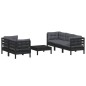 vidaXL 6-tlg. Garten-Lounge-Set mit Anthrazit Kissen Kiefernholz vidaXL 6-tlg. Garten-Lounge-Set mit Anthrazit Kissen Kiefernholz