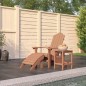 vidaXL Adirondack-Gartenstuhl mit Hocker & Tisch HDPE Braun vidaXL Adirondack-Gartenstuhl mit Hocker & Tisch HDPE Braun