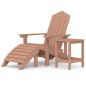 vidaXL Adirondack-Gartenstuhl mit Hocker & Tisch HDPE Braun vidaXL Adirondack-Gartenstuhl mit Hocker & Tisch HDPE Braun