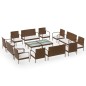 vidaXL 16-tlg. Garten-Lounge-Set mit Auflagen Poly Rattan Braun vidaXL 16-tlg. Garten-Lounge-Set mit Auflagen Poly Rattan Braun