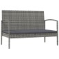 vidaXL 8-tlg. Garten-Lounge-Set mit Auflagen Poly Rattan Grau vidaXL 8-tlg. Garten-Lounge-Set mit Auflagen Poly Rattan Grau