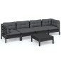 vidaXL 5-tlg. Garten-Lounge-Set mit Kissen Kiefer Massivholz vidaXL 5-tlg. Garten-Lounge-Set mit Kissen Kiefer Massivholz