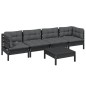vidaXL 5-tlg. Garten-Lounge-Set mit Kissen Kiefer Massivholz vidaXL 5-tlg. Garten-Lounge-Set mit Kissen Kiefer Massivholz