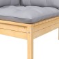 vidaXL 6-tlg. Garten-Lounge-Set mit Grauen Kissen Kiefer Massivholz vidaXL 6-tlg. Garten-Lounge-Set mit Grauen Kissen Kiefer Massivholz