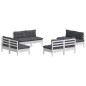 vidaXL 8-tlg. Garten-Lounge-Set mit Anthrazit Kissen Kiefernholz vidaXL 8-tlg. Garten-Lounge-Set mit Anthrazit Kissen Kiefernholz