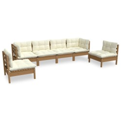 vidaXL 6-tlg. Garten-Lounge-Set mit Kissen Kiefer Massivholz