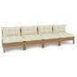 vidaXL 4-Sitzer-Gartensofa mit Creme Kissen Massivholz Kiefer vidaXL 4-Sitzer-Gartensofa mit Creme Kissen Massivholz Kiefer