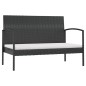 vidaXL 8-tlg. Garten-Lounge-Set mit Auflagen Poly Rattan Schwarz vidaXL 8-tlg. Garten-Lounge-Set mit Auflagen Poly Rattan Schwarz