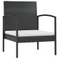vidaXL 8-tlg. Garten-Lounge-Set mit Auflagen Poly Rattan Schwarz vidaXL 8-tlg. Garten-Lounge-Set mit Auflagen Poly Rattan Schwarz