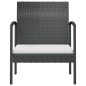 vidaXL 8-tlg. Garten-Lounge-Set mit Auflagen Poly Rattan Schwarz vidaXL 8-tlg. Garten-Lounge-Set mit Auflagen Poly Rattan Schwarz