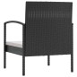 vidaXL 8-tlg. Garten-Lounge-Set mit Auflagen Poly Rattan Schwarz vidaXL 8-tlg. Garten-Lounge-Set mit Auflagen Poly Rattan Schwarz