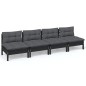 vidaXL 4-Sitzer-Gartensofa mit Anthrazit Kissen Massivholz Kiefer vidaXL 4-Sitzer-Gartensofa mit Anthrazit Kissen Massivholz Kiefer