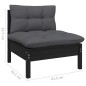vidaXL 4-Sitzer-Gartensofa mit Anthrazit Kissen Massivholz Kiefer vidaXL 4-Sitzer-Gartensofa mit Anthrazit Kissen Massivholz Kiefer
