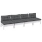 vidaXL 4-Sitzer-Gartensofa mit Anthrazit Kissen Massivholz Kiefer vidaXL 4-Sitzer-Gartensofa mit Anthrazit Kissen Massivholz Kiefer