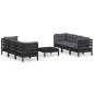 vidaXL 7-tlg. Garten-Lounge-Set mit Anthrazit Kissen Kiefernholz vidaXL 7-tlg. Garten-Lounge-Set mit Anthrazit Kissen Kiefernholz