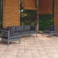 vidaXL 5-tlg. Garten-Lounge-Set mit Kissen Kiefer Massivholz vidaXL 5-tlg. Garten-Lounge-Set mit Kissen Kiefer Massivholz