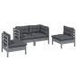 vidaXL 4-tlg. Garten-Lounge-Set mit Kissen Kiefer Massivholz vidaXL 4-tlg. Garten-Lounge-Set mit Kissen Kiefer Massivholz
