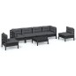 vidaXL 7-tlg. Garten-Lounge-Set mit Kissen Kiefer Massivholz vidaXL 7-tlg. Garten-Lounge-Set mit Kissen Kiefer Massivholz