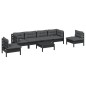 vidaXL 7-tlg. Garten-Lounge-Set mit Kissen Kiefer Massivholz vidaXL 7-tlg. Garten-Lounge-Set mit Kissen Kiefer Massivholz