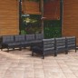 vidaXL 8-tlg. Garten-Lounge-Set mit Anthrazit Kissen Kiefernholz vidaXL 8-tlg. Garten-Lounge-Set mit Anthrazit Kissen Kiefernholz