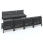 vidaXL 8-tlg. Garten-Lounge-Set mit Anthrazit Kissen Kiefernholz vidaXL 8-tlg. Garten-Lounge-Set mit Anthrazit Kissen Kiefernholz
