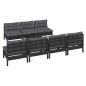 vidaXL 8-tlg. Garten-Lounge-Set mit Anthrazit Kissen Kiefernholz vidaXL 8-tlg. Garten-Lounge-Set mit Anthrazit Kissen Kiefernholz
