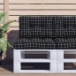 Palettenkissen Schwarz Karomuster 50x40x12 cm Stoff Palettenkissen Schwarz Karomuster 50x40x12 cm Stoff