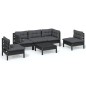 vidaXL 6-tlg. Garten-Lounge-Set mit Kissen Massivholz Kiefer vidaXL 6-tlg. Garten-Lounge-Set mit Kissen Massivholz Kiefer