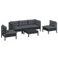 vidaXL 6-tlg. Garten-Lounge-Set mit Kissen Massivholz Kiefer vidaXL 6-tlg. Garten-Lounge-Set mit Kissen Massivholz Kiefer