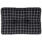 Palettenkissen Schwarz Karomuster 50x40x12 cm Stoff Palettenkissen Schwarz Karomuster 50x40x12 cm Stoff