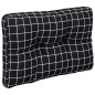 Palettenkissen Schwarz Karomuster 50x40x12 cm Stoff Palettenkissen Schwarz Karomuster 50x40x12 cm Stoff