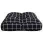 Palettenkissen Schwarz Karomuster 50x40x12 cm Stoff Palettenkissen Schwarz Karomuster 50x40x12 cm Stoff