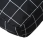 Palettenkissen Schwarz Karomuster 50x40x12 cm Stoff Palettenkissen Schwarz Karomuster 50x40x12 cm Stoff