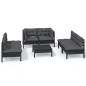 vidaXL 7-tlg. Garten-Lounge-Set mit Kissen Kiefer Massivholz vidaXL 7-tlg. Garten-Lounge-Set mit Kissen Kiefer Massivholz