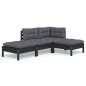 vidaXL 4-tlg. Garten-Lounge-Set mit Kissen Kiefer Massivholz vidaXL 4-tlg. Garten-Lounge-Set mit Kissen Kiefer Massivholz