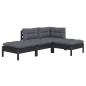 vidaXL 4-tlg. Garten-Lounge-Set mit Kissen Kiefer Massivholz vidaXL 4-tlg. Garten-Lounge-Set mit Kissen Kiefer Massivholz