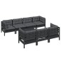 vidaXL 8-tlg. Garten-Lounge-Set mit Kissen Massivholz Kiefer vidaXL 8-tlg. Garten-Lounge-Set mit Kissen Massivholz Kiefer