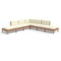 vidaXL 7-tlg. Garten-Lounge-Set mit Kissen Honigbraun Kiefernholz vidaXL 7-tlg. Garten-Lounge-Set mit Kissen Honigbraun Kiefernholz